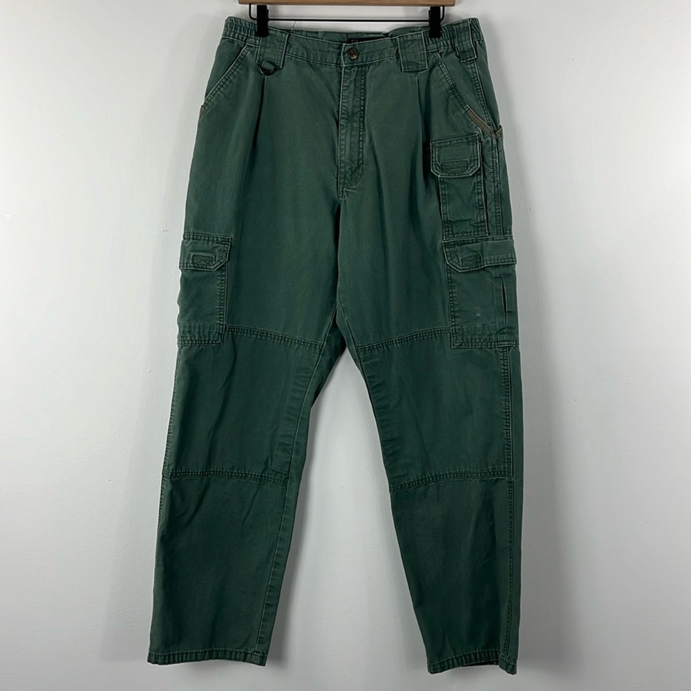 5.11 Tactical Series Cotton Canvas OD Green Cargo Utility Pants Mens 36x32